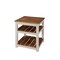 Alaterre Furniture Savannah 2 Shelf End Table, Ivory with Natural Wood Top ASVA02IVW - alternate 4